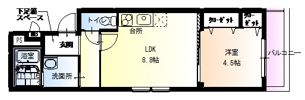 フジパレス城北Ⅱ番館の間取り画像