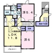 ラピシアBの間取り画像