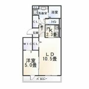 グリーンシティ竜美K棟の間取り画像