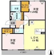 リバーハイツさらさの間取り画像