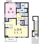 アンソレイエBの間取り画像