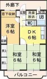 ハイランドマンション多田1の間取り画像