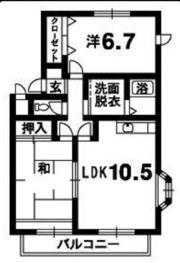 リバービューハイツの間取り画像