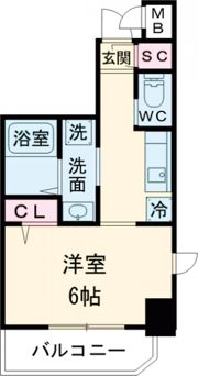 エステムコート神戸元町ヒルズの間取り画像
