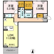 キャトルセゾン南佐古の間取り画像