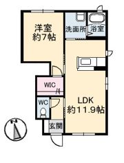 シャーメゾンマルシェB棟の間取り画像