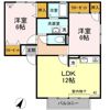 ハイカムール田中 B棟の間取り画像