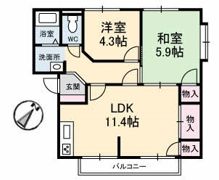 コートハウスコスモス C棟の間取り画像