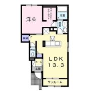 プラシード Bの間取り画像