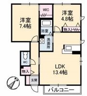 シャーメゾン常盤 A棟の間取り画像