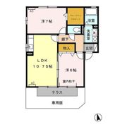 アンソレイユ Dの間取り画像