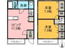 メゾネット坂井の間取り画像