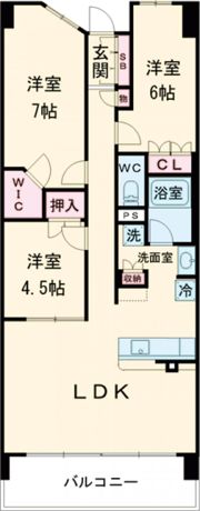 ワコーレシティ神戸三宮の間取り画像