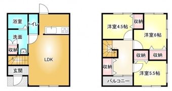 カンパニア西の土居の間取り画像