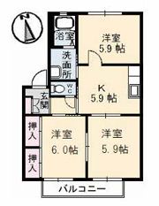 ディアス千原の間取り画像