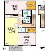 フローラ新町の間取り画像