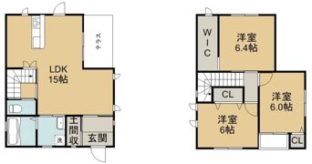 政枝町2丁目貸家の間取り画像
