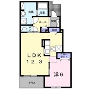 クラール西原 Bの間取り画像