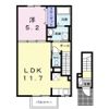 クラール西原 Aの間取り画像