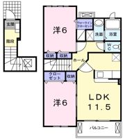 アンジュフランBの間取り画像