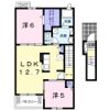 クラール西原 Bの間取り画像