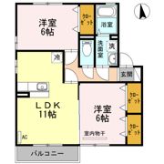 ジュネス椿Bの間取り画像