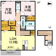 D-room喜多川 B棟の間取り画像
