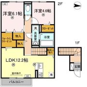 D-room喜多川 B棟の間取り画像