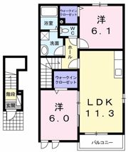 FLOR 野市 Bの間取り画像