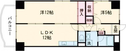 シャトレ片町の間取り画像