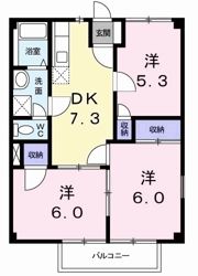 コモドハイツBの間取り画像