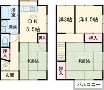 塩屋北町タウンハウスの間取り画像
