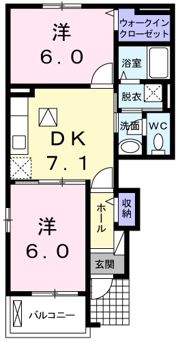 ヴィラ・シマント Aの間取り画像