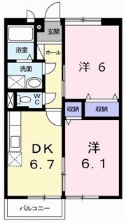 エルディム枝川Ⅱの間取り画像