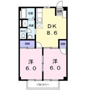 コーポプリムローズⅡの間取り画像