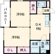 美和ハイツⅡの間取り画像