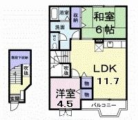 コーポ ロアール Bの間取り画像