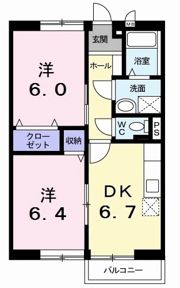 カーサ西野Ⅱの間取り画像