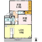 ヴィラージュの間取り画像