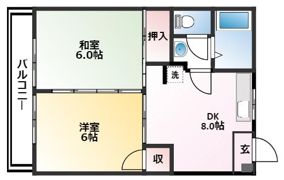 リバープール桟四の間取り画像