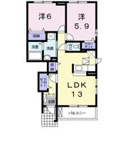サニーグレイス Aの間取り画像
