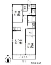 ハピネスBの間取り画像