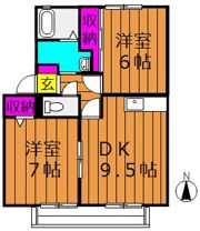 レイモンドサンヴィレッジD棟の間取り画像