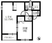 フルール上成Bの間取り画像