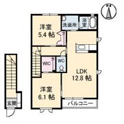 シャーメゾン アドニス Ⅱ棟の間取り画像