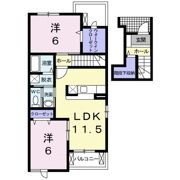 popolare豊国Bの間取り画像