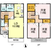カトルセゾン B棟の間取り画像