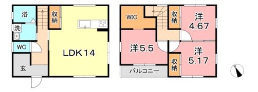 ヴィラージュⅡの間取り画像