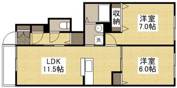 ラ・ヴィータ高屋参番館の間取り画像