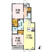 ブルースター東宮 A館の間取り画像